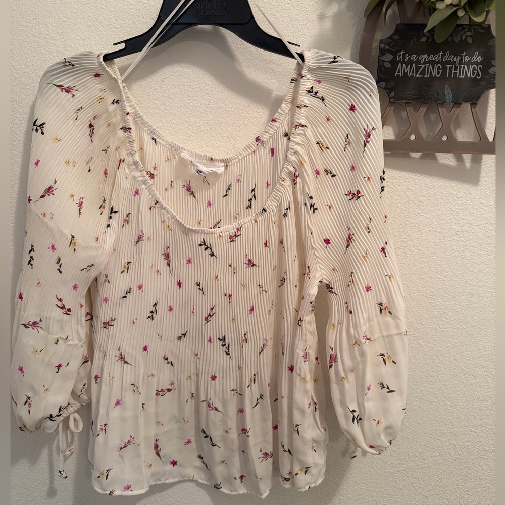 June & Hudson Cream Floral Blouse